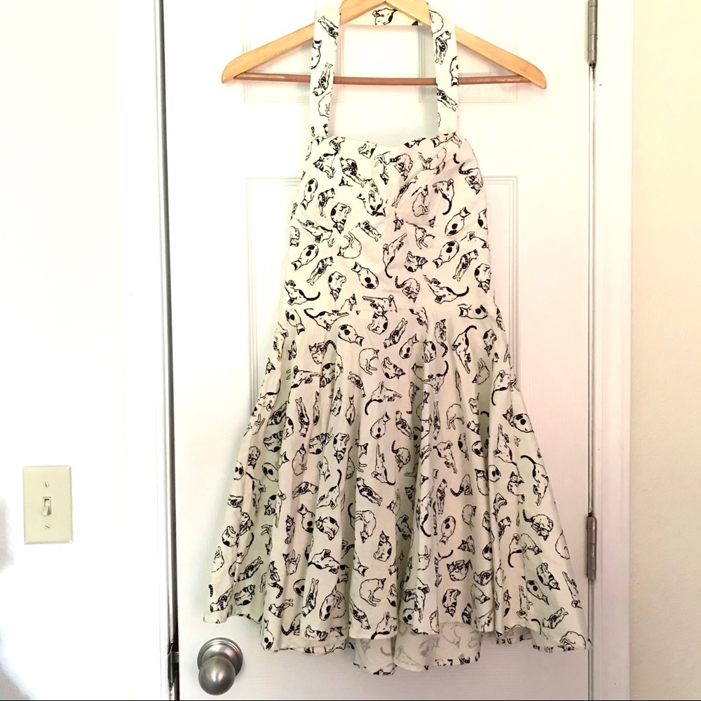 Black & white kitten print dress. KITTENS!!!